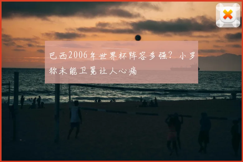 巴西2006年世界杯阵容多强？小罗称未能卫冕让人心痛